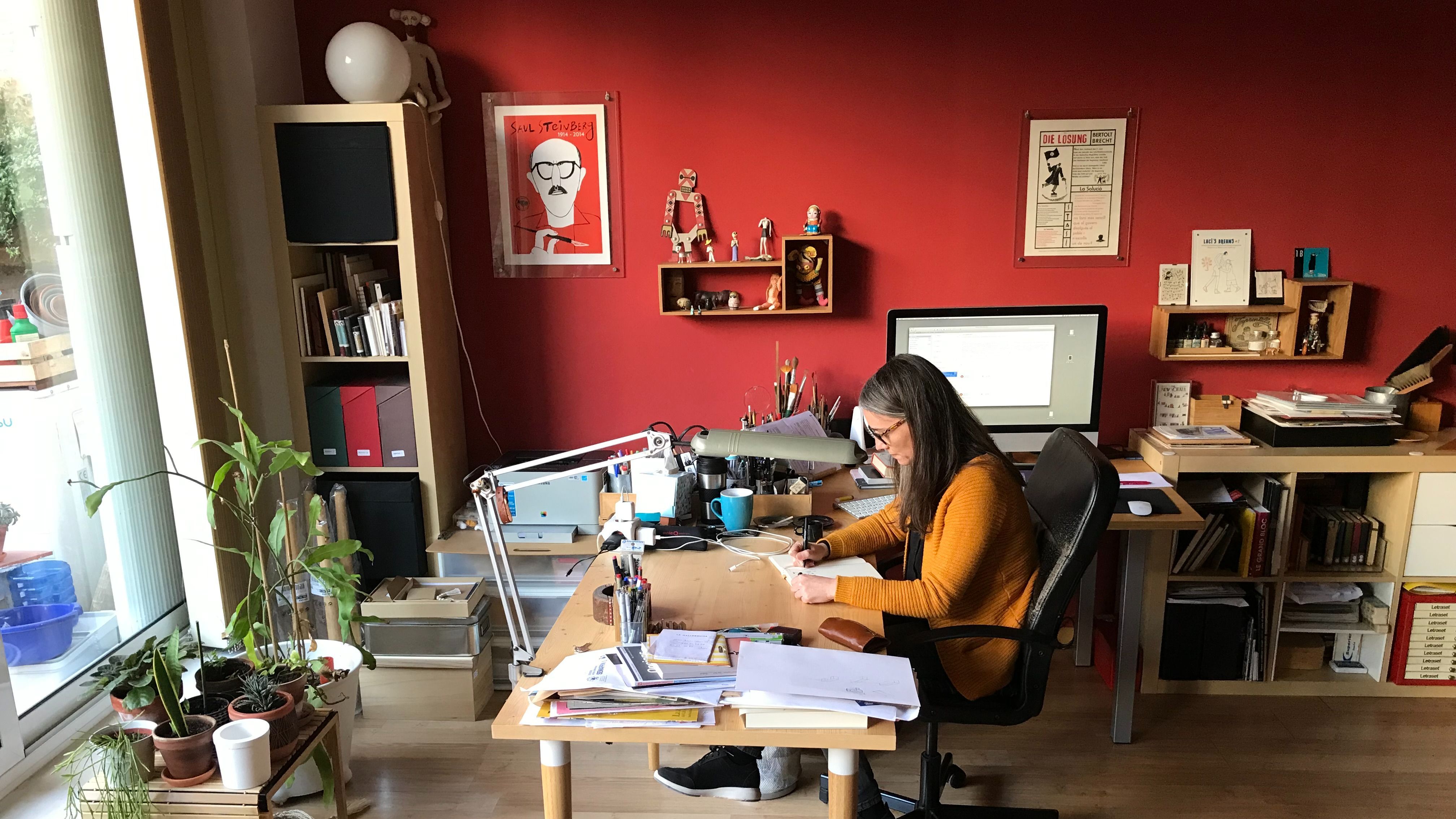 Luci Gutiérrez en su estudio