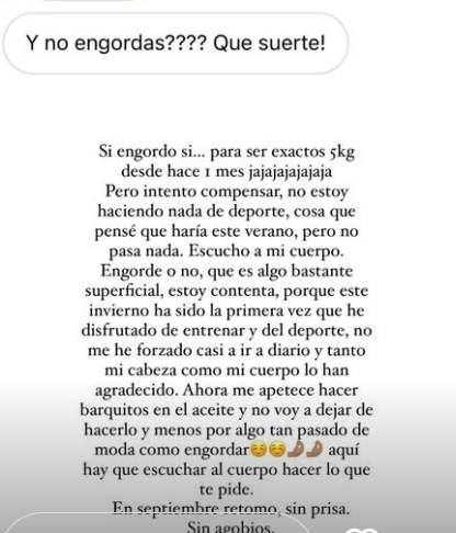 El cambio de Alba Díaz, al detalle