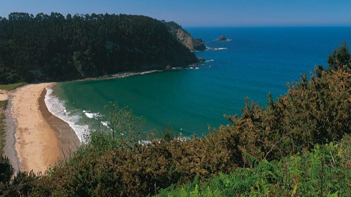 La Barrosa de Sancti Petri beach in Chiclana de la Frontera, Cadiz, Spain