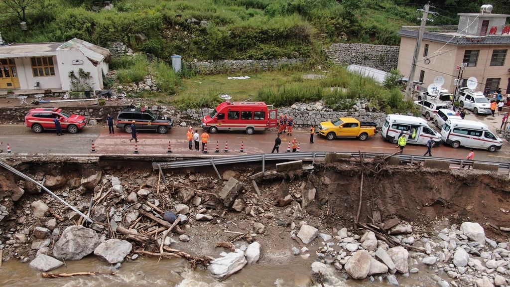 Deslizamiento de tierra en la ciudad de Xian
