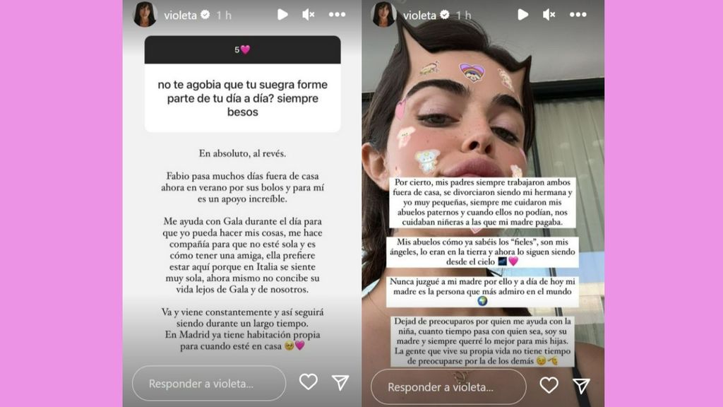 Violeta Mangriñán habla de la relación con su suegra, Alicia Quintana