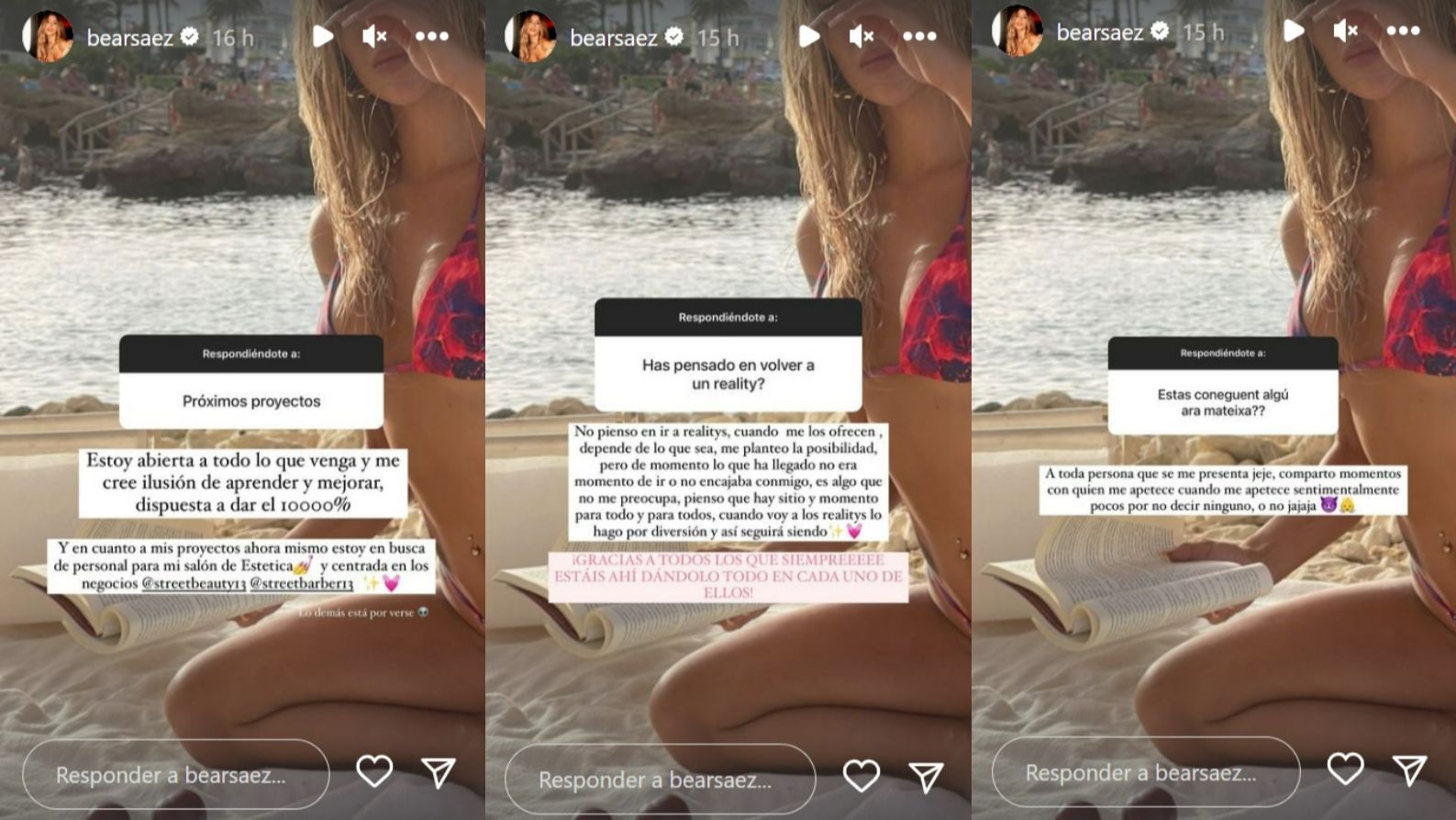 Bea Retamal resuelve las dudas de sus fans