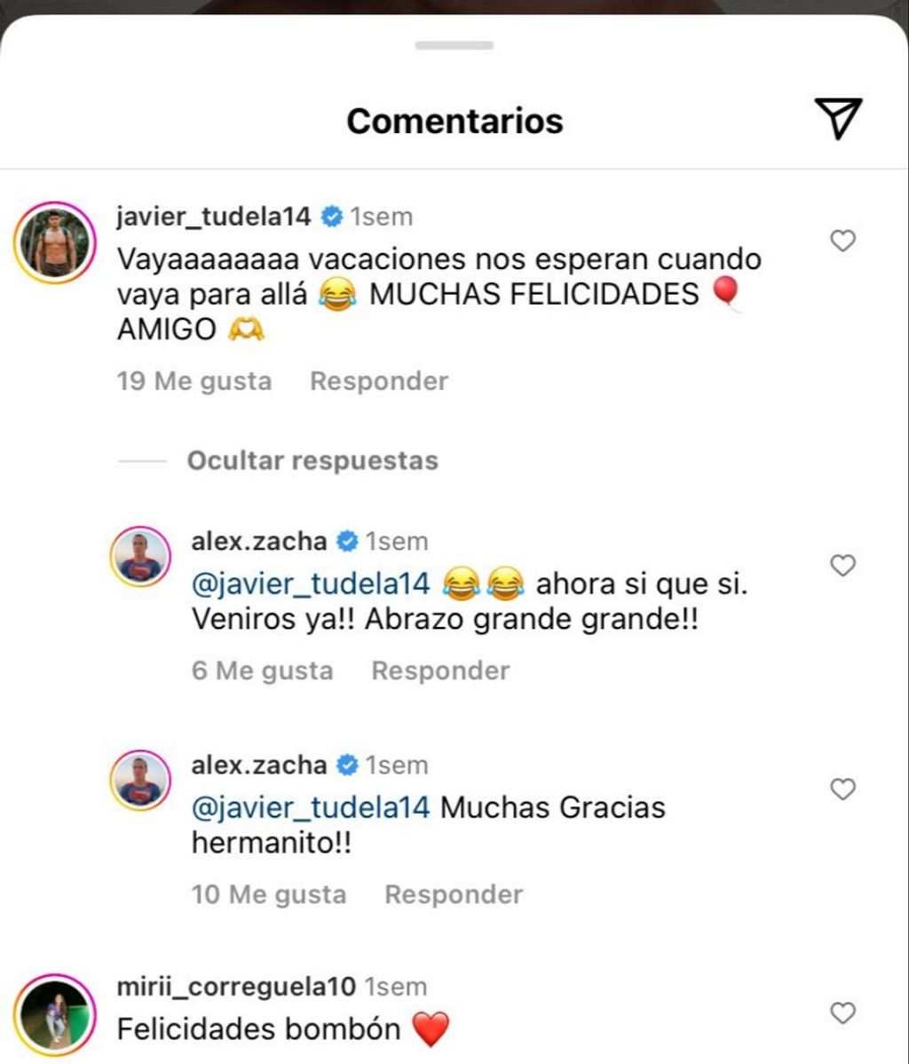 Javier Tudela felicita a Álex Zacharías