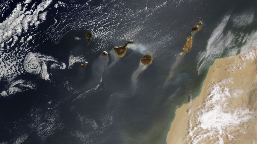 La NASA capta una concentración de eventos naturales en las islas Canarias