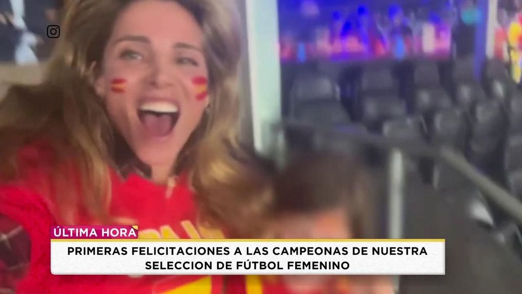 Elsa Pataky celebra la victoria de España