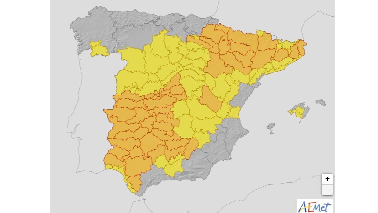 Avisos por calor lunes 21
