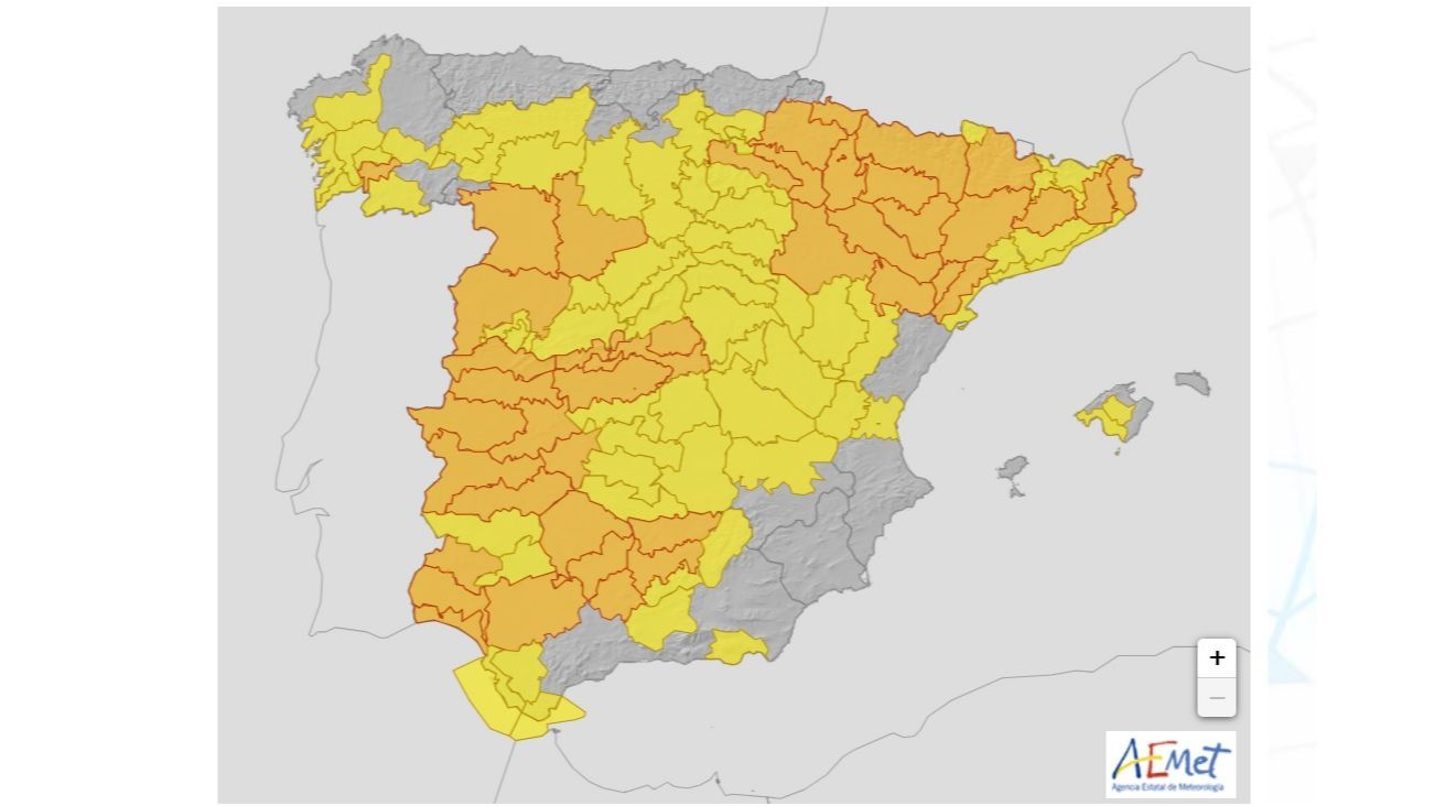 Avisos por calor previstos para el martes 22