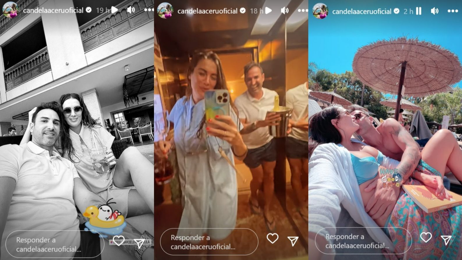 Candela Acevedo, feliz junto a su nuevo novio