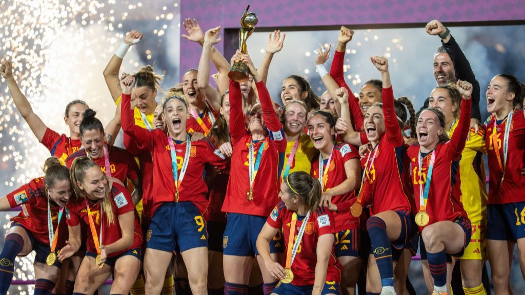 La celebración del Mundial con la selección española de fútbol femenino, por todo lo alto