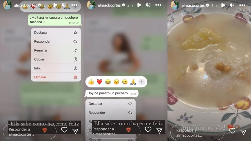 Alma Bollo presume de buena relación con su suegra