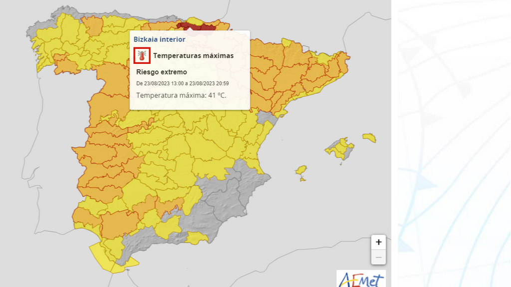 Avisos por calor miércoles 23