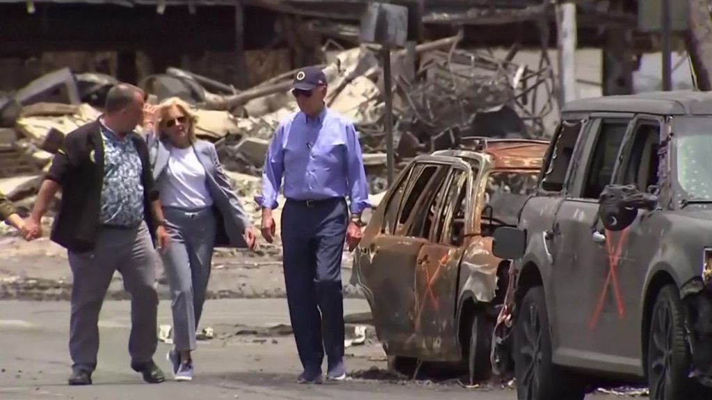 Biden llega a Maui con una promesa: "Haremos lo posible para que se recuperen"