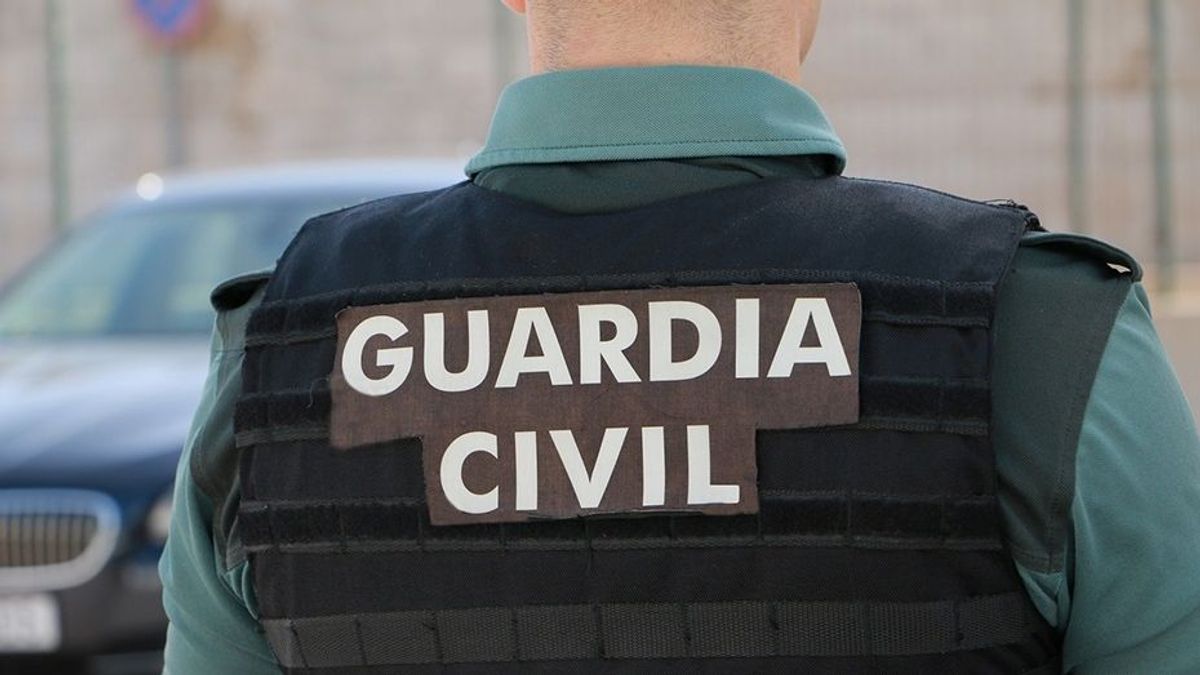 Un agente de la Guardia Civil, de espaldas.