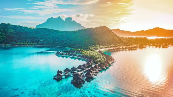 Aterdecer en Bora Bora