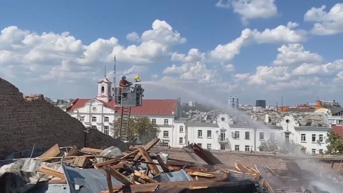 Bombardeo ruso sobre una posición ucraniana