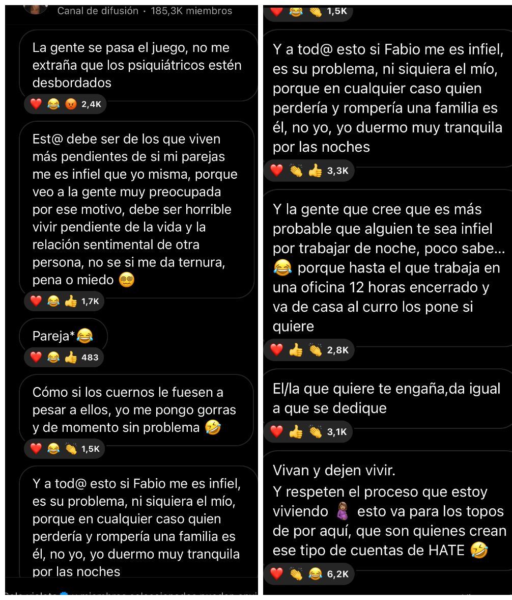 La reflexión de Violeta Mangriñán sobre la infidelidad