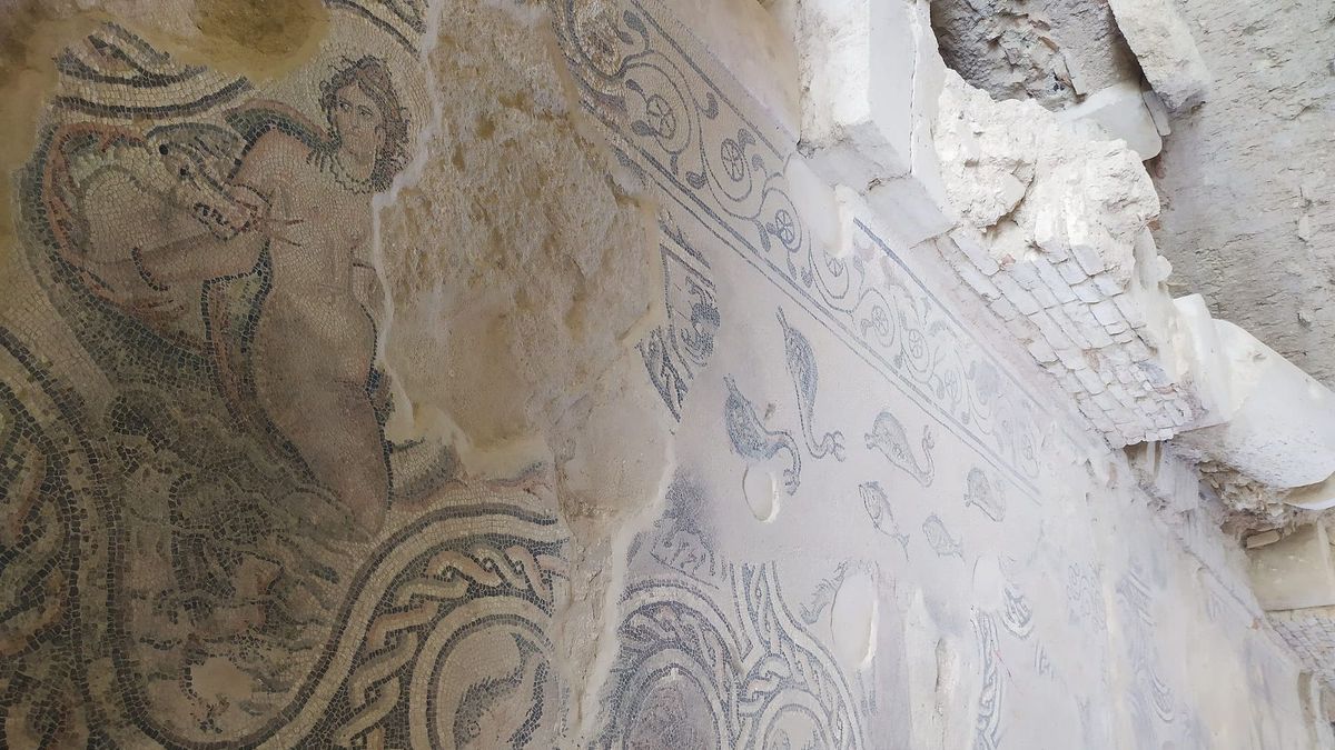 Mosaico en la Villa Romana de Salar