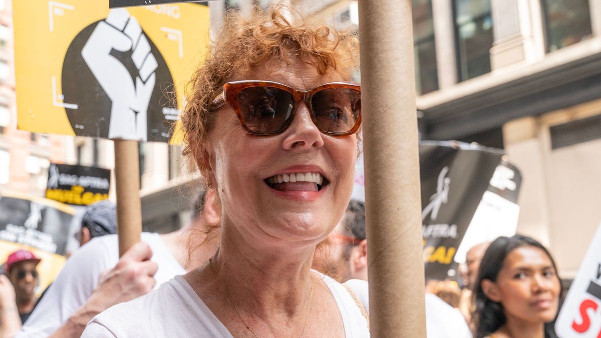 Susan Sarandon se ha convertido en uno de los rostros principales de la huelga de actores