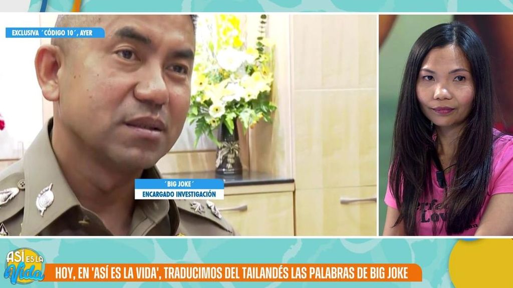 Una traductora tailandesa aclara si hubo un error de traducción en las palabras de Big Joke sobre la prisión en la que estaba Daniel Sancho