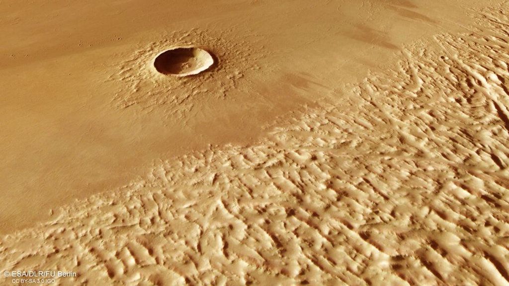 La ESA descubre un sorprendente deslizamiento de tierra en el mayor volcán de Marte