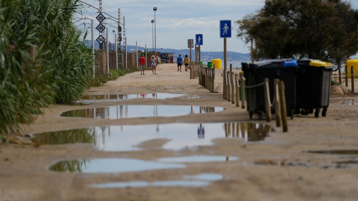 Afectación del temporal en Vilassar de Mar (Barcelona)