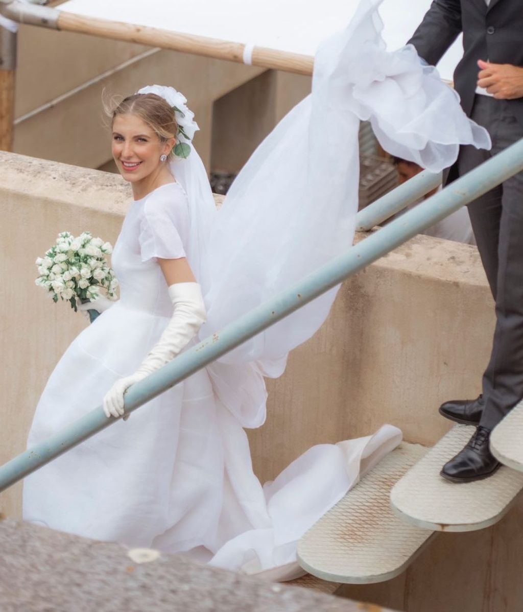 Luisa Bergel, en su boda