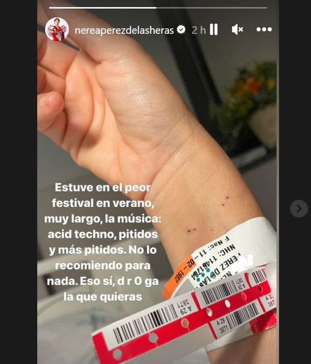 Nerea Pérez de las Heras en el hospital