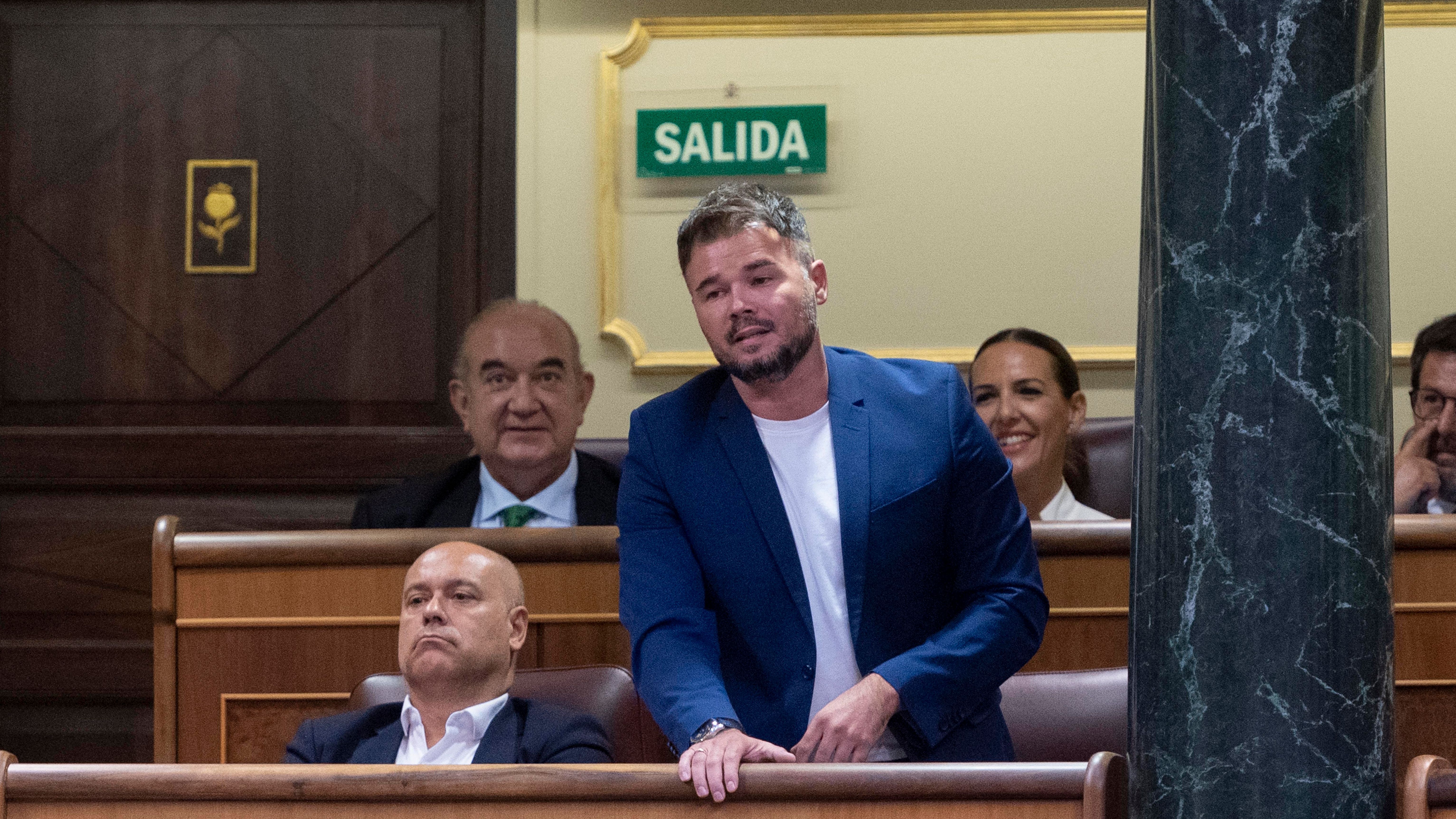 Rufián acata la Constitución en el Congreso el 17 de agosto