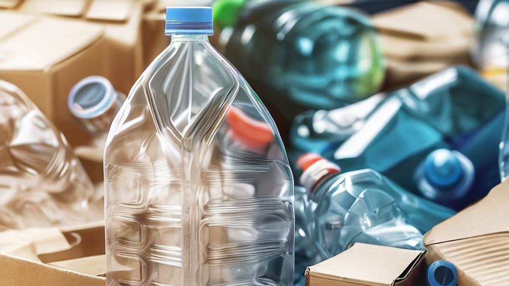 Botellas y cajas de cartón para reciclar o reutilizar