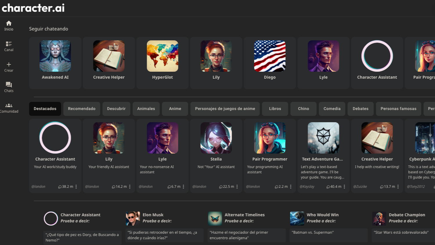 Creando tu IA personal en Character AI