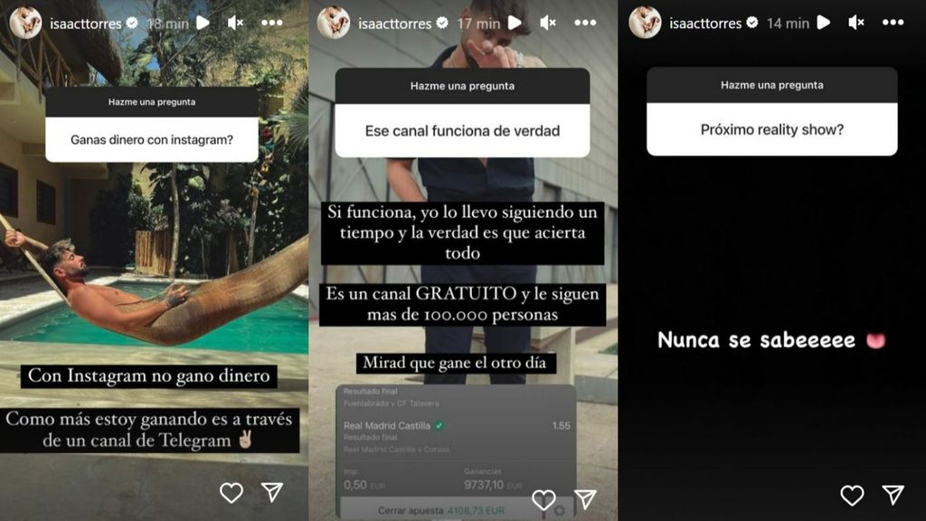 Isaac Torres habla de sus ingresos