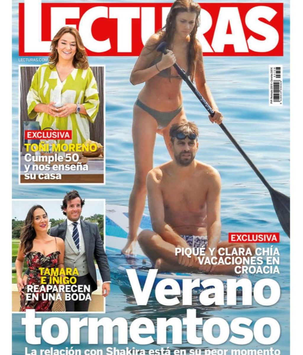 Toñi Moreno, en la portada del último número de la revista Lecturas