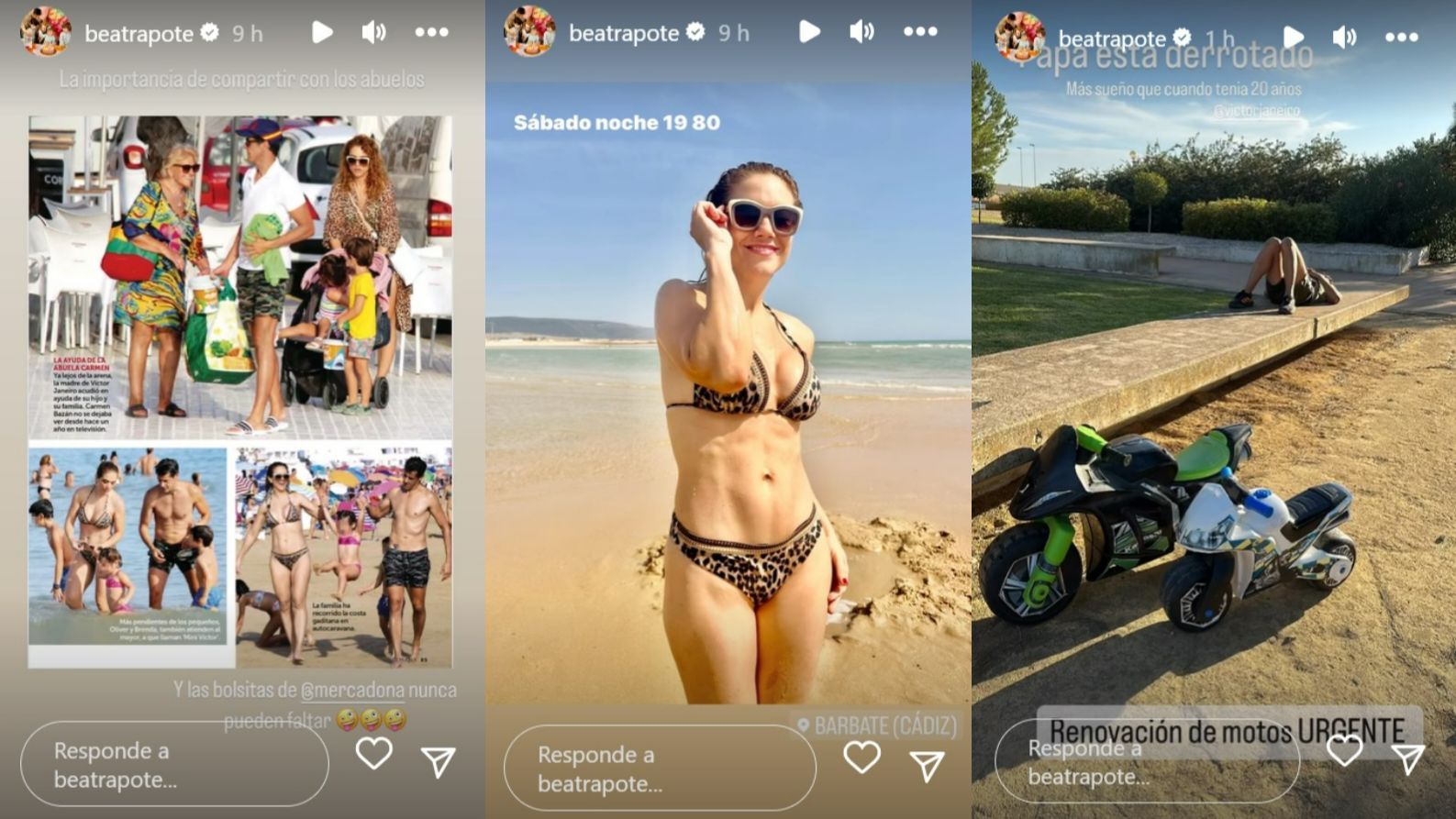 Beatriz Trapote presume de sus días de playa junto a su suegra, Carmen Bazán