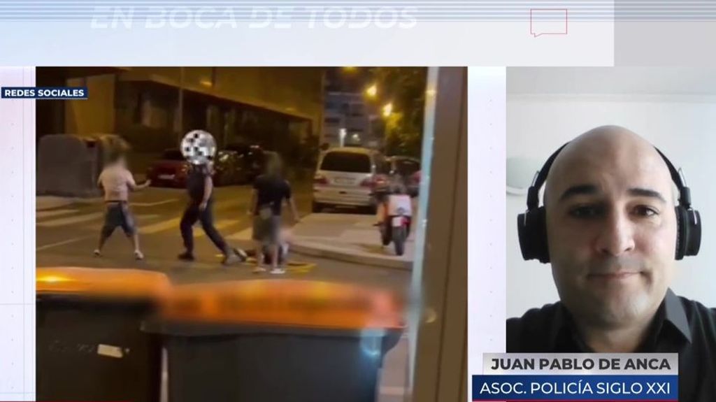 Un policía de Madrid zanja una pelea con una bofetada
