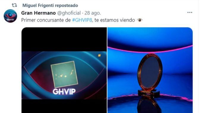 Frigenti repostea las publicaciones de 'GH VIP'.