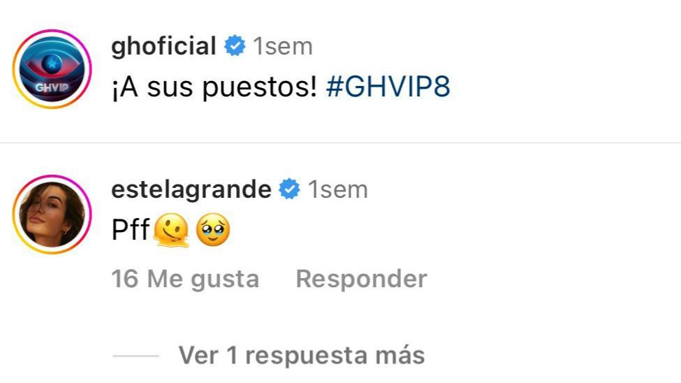 La reacción de Estela Grande.