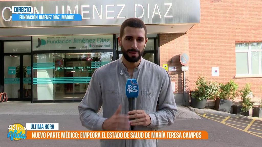 Así es la vida' da la última hora del estado de salud de María Teresa Campos desde la Fundación Jiménez Díaz: