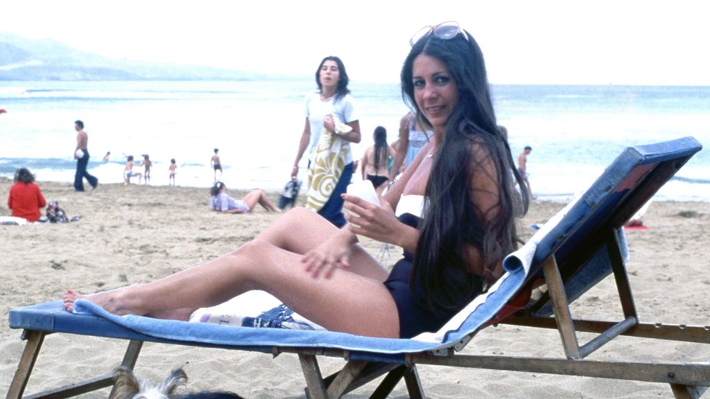 Isabel, de vacaciones en Marbella en 1980
