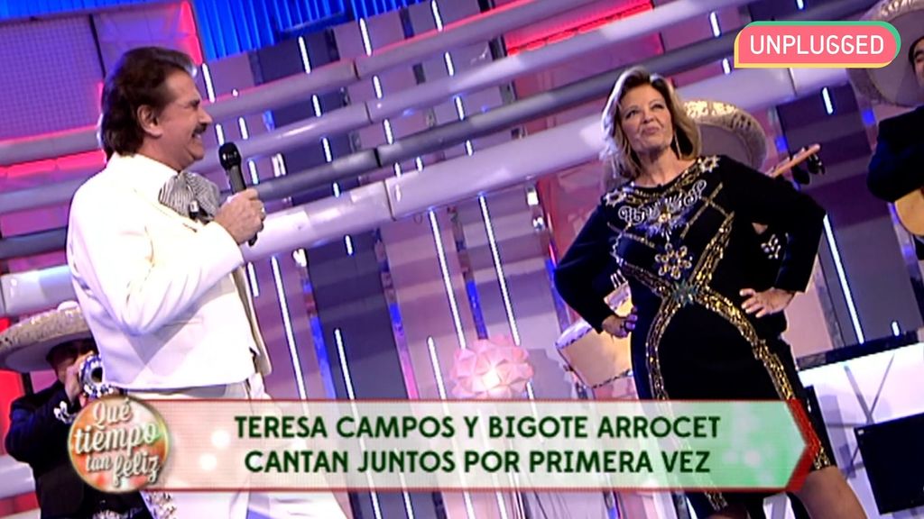 María Teresa Campos cantando con Bigote Arrocet