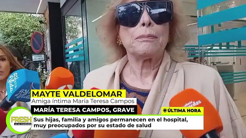 Mayte Valdelomar, tras visitar a su gran amiga María Teresa Campos en el hospital: “Las hijas están hechas polvo”