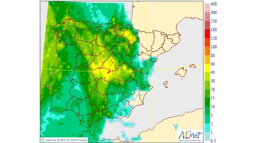 Precipitación máxima lunes 4 sept