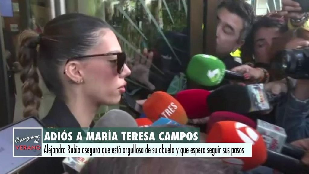 Primeras palabras de Alejandra Rubio tras la muerte de María Teresa Campos: "Nos hemos podido despedir, arroparla y cuidarla"