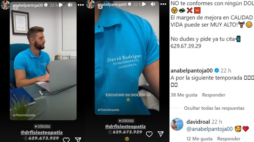 Anabel Pantoja promociona el negocio de David Rodríguez