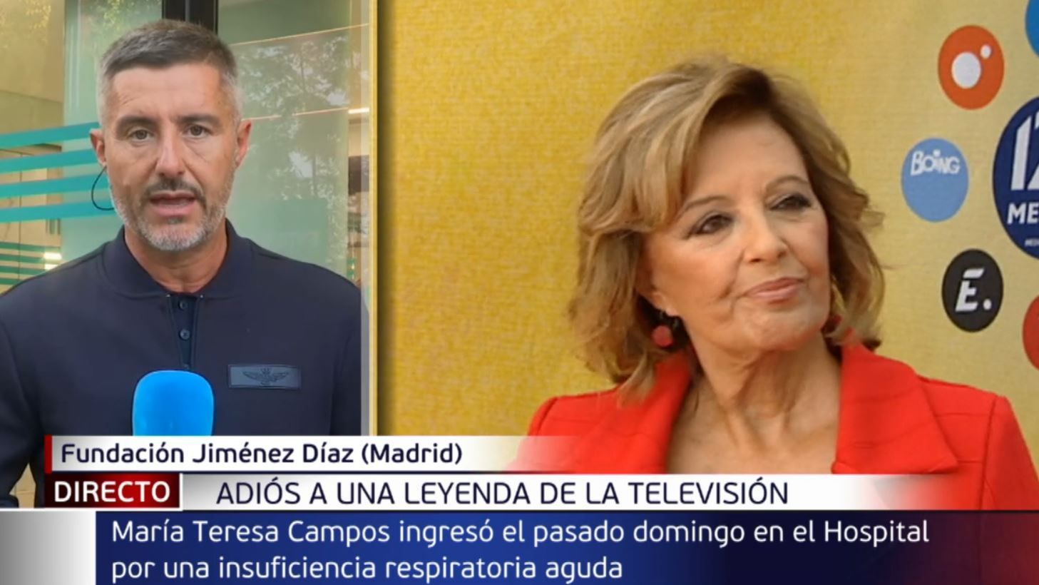 Directo desde la Fundación Jiménez Díaz: María Teresa Campos ha fallecido en torno a las 5:00 horas