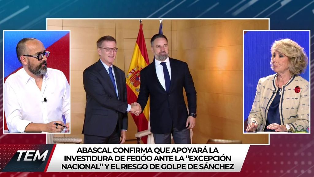 Esperanza Aguirre desvela en directo su mote a Puigdemont y Risto Mejide le ruega que no le llame así: "Hay que tener un respeto"