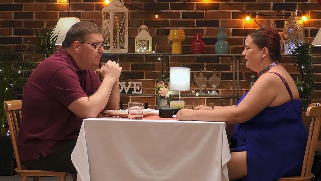 Jorge y Mónica durante su cita en 'First Dates'