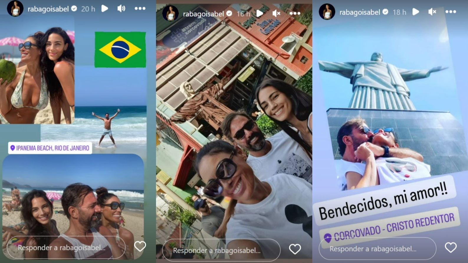 Isabel Rábago disfruta de sus vacaciones en Brasil junto a su marido y su hermana