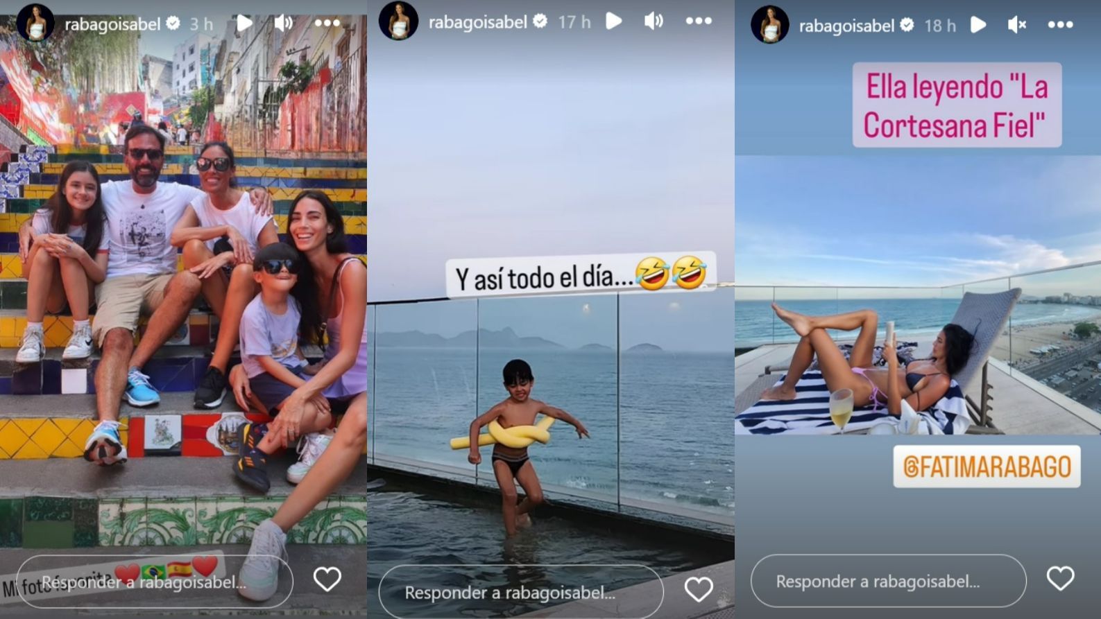 Isabel Rábago, feliz por el reencuentro con su hermana y sus sobrinos