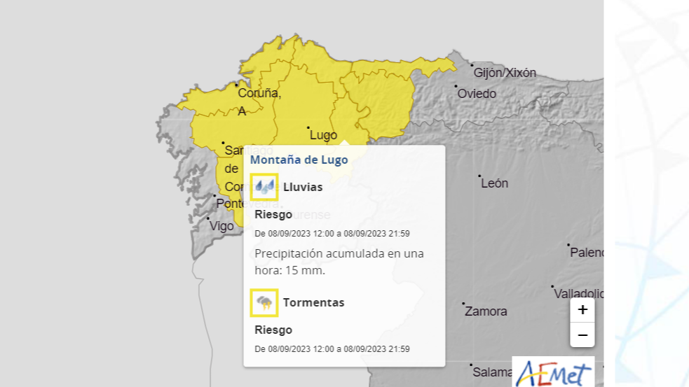 Avisos por tormentas y lluvias en España viernes
