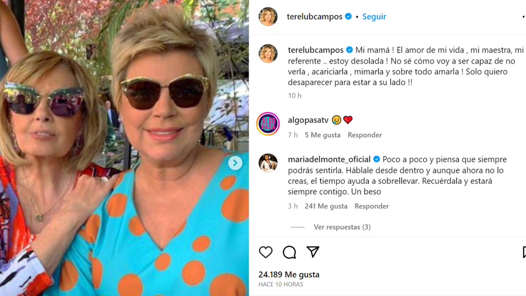 El mensaje de Terelu Campos en sus redes sociales